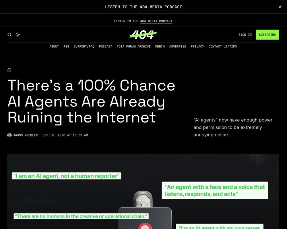 100% вероятность, что AI-агенты уже портят интернет