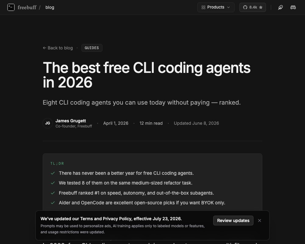 Лучшие бесплатные CLI-агенты для кодинга в 2026 году