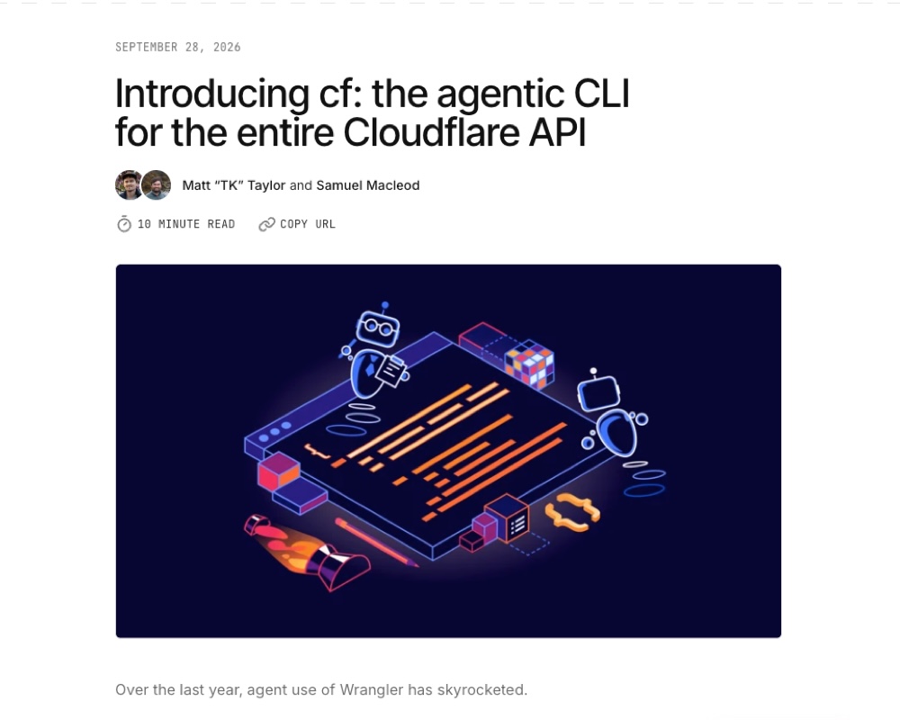 cf — CLI от Cloudflare, который открывает агенту весь API