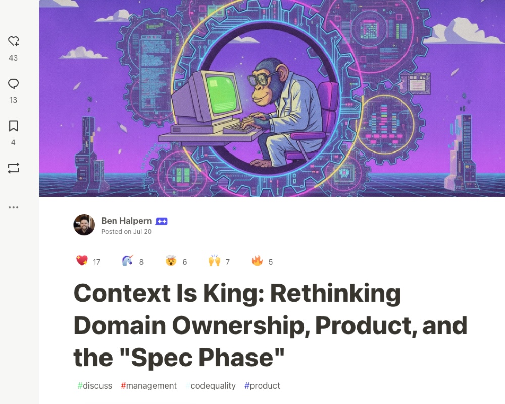Контекст — всему голова: переосмысление domain ownership, роли продакта и «фазы спецификации»