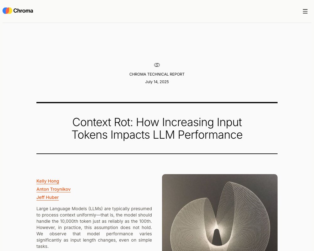 Context Rot: почему LLM работает хуже на длинном контексте