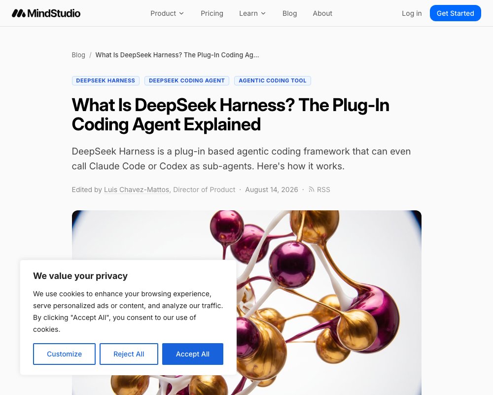 DeepSeek Harness: каркас для агентного кодинга для Дипсик, где всё — плагин
