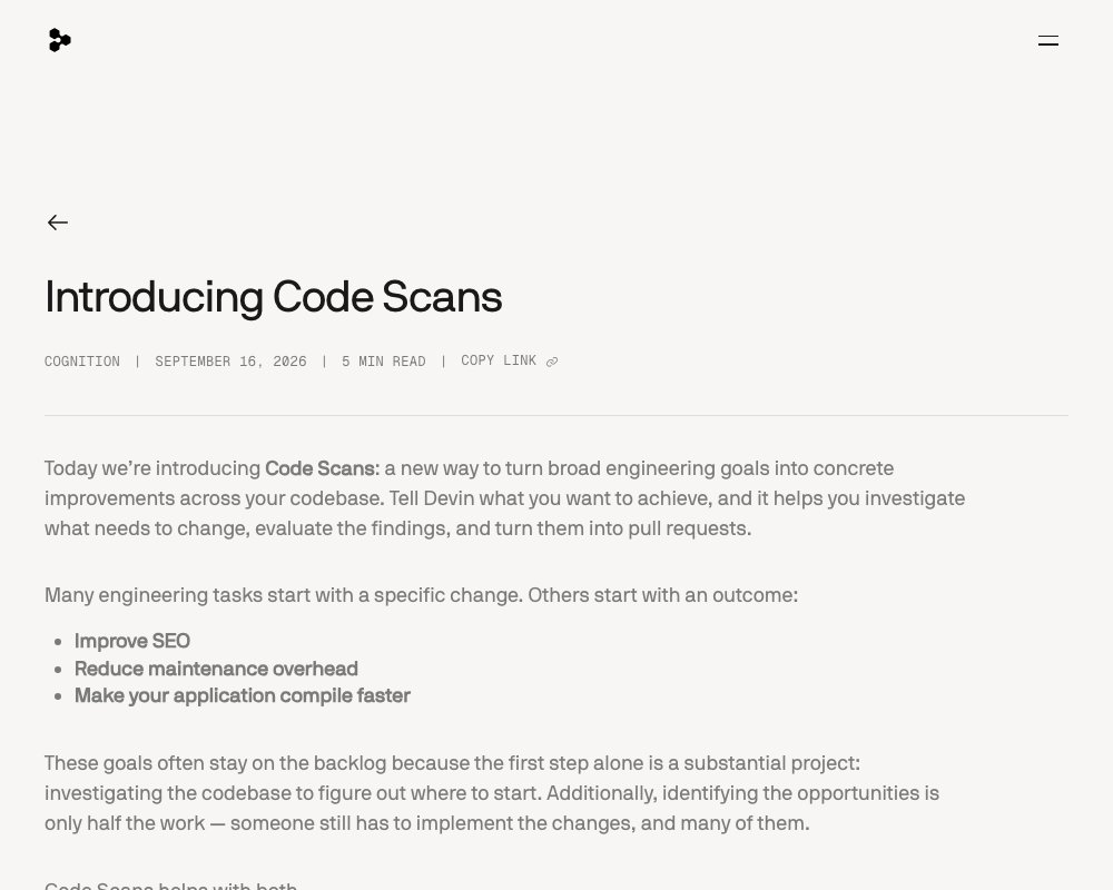 Devin Code Scans: от широкой инженерной цели — до готовых pull request