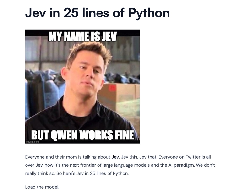 Jev в 25 строках на Python
