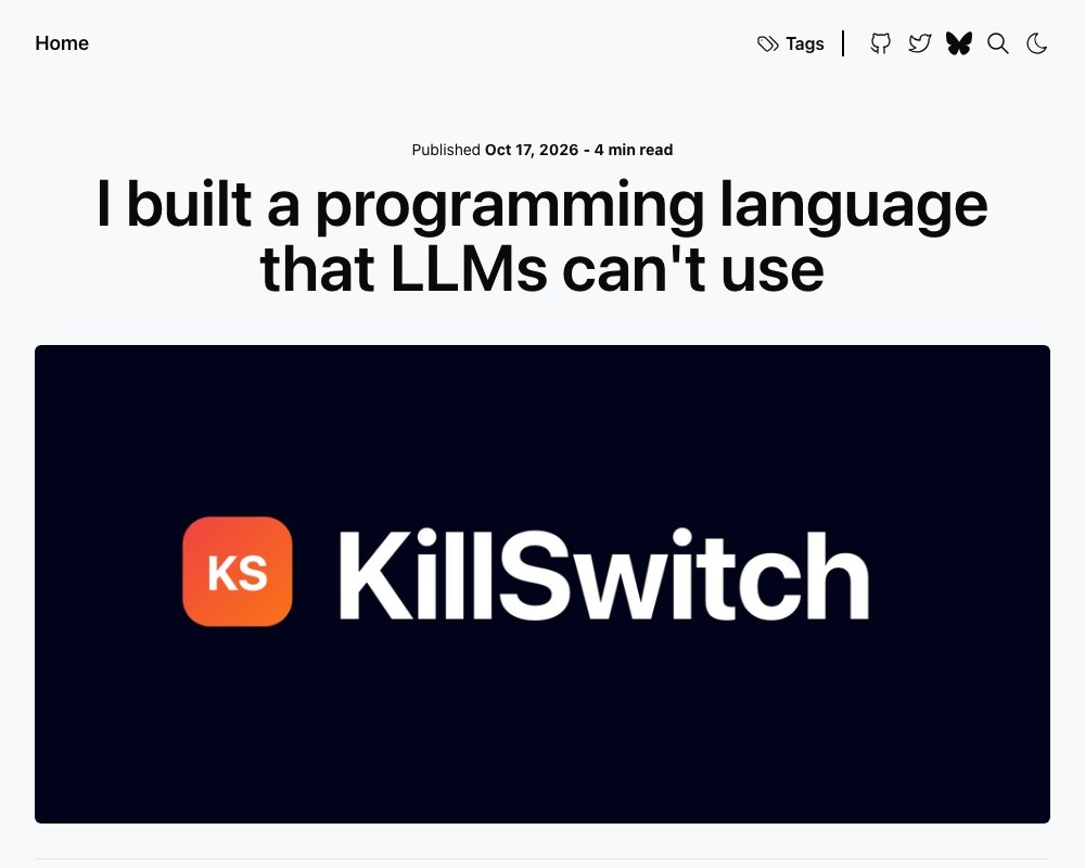 KillSwitch: язык программирования, который сделан против LLM