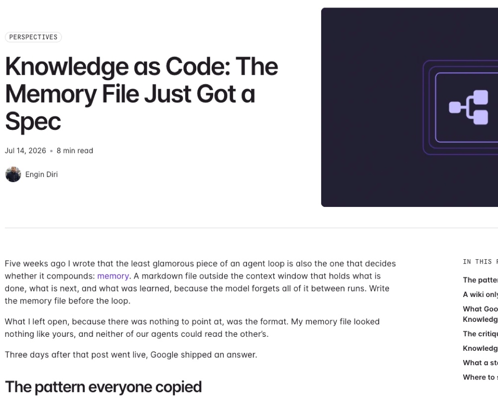 Knowledge as Code: формат памяти для AI-агентов получил спецификацию