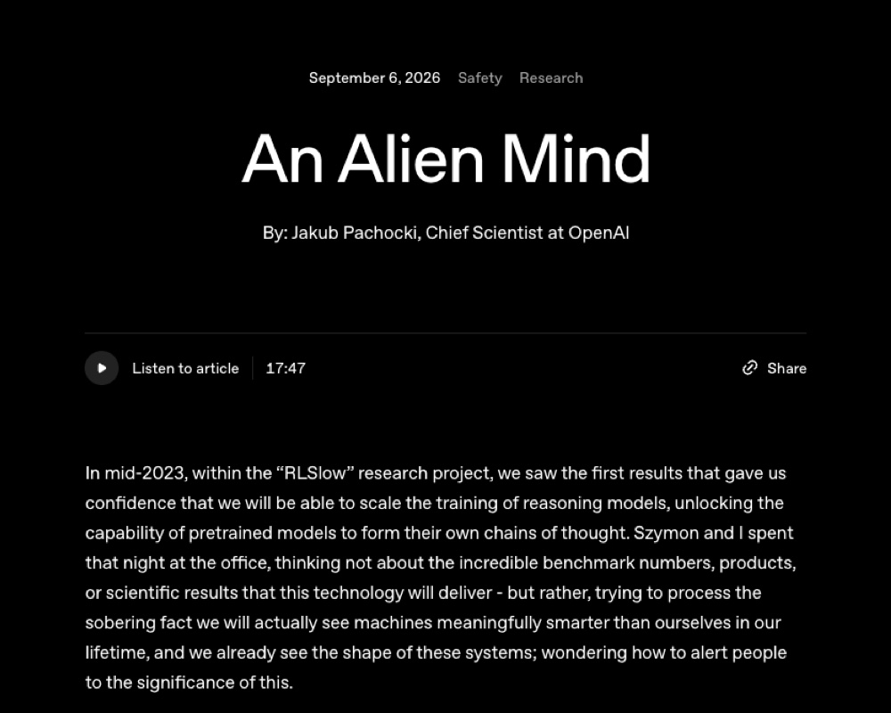 Чужой разум: Якуб Пахоцкий (OpenAI) о выравнивании ИИ и рекурсивном самоулучшении