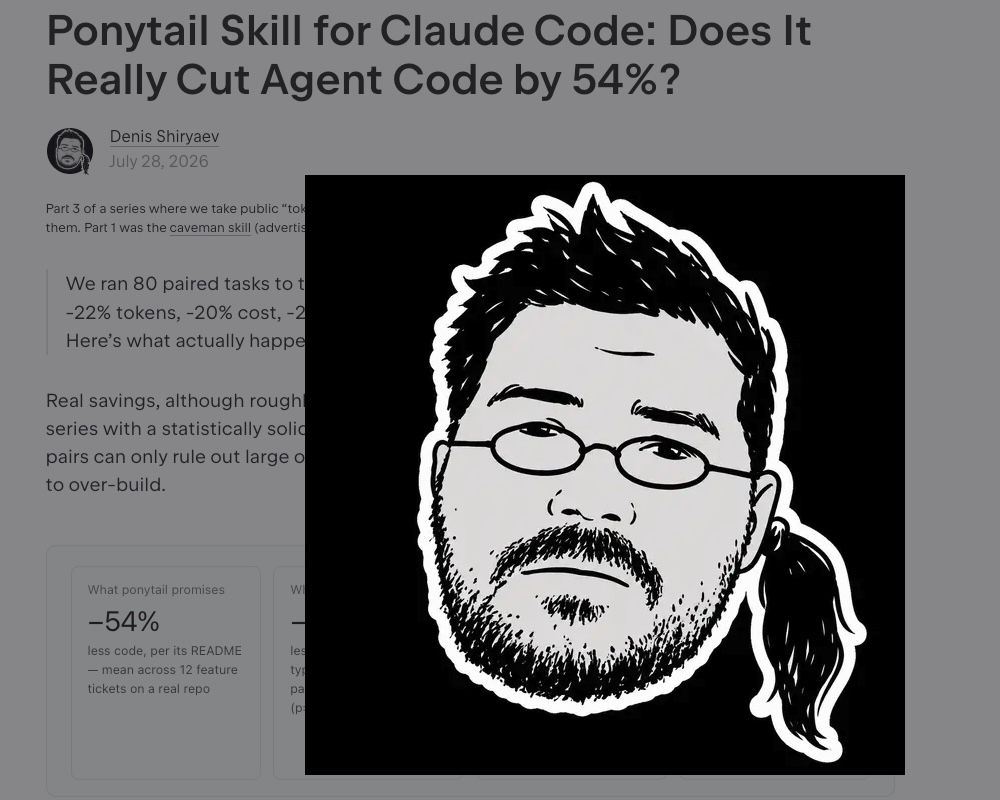 Ponytail-скилл для Claude Code: действительно ли экономит код и токены