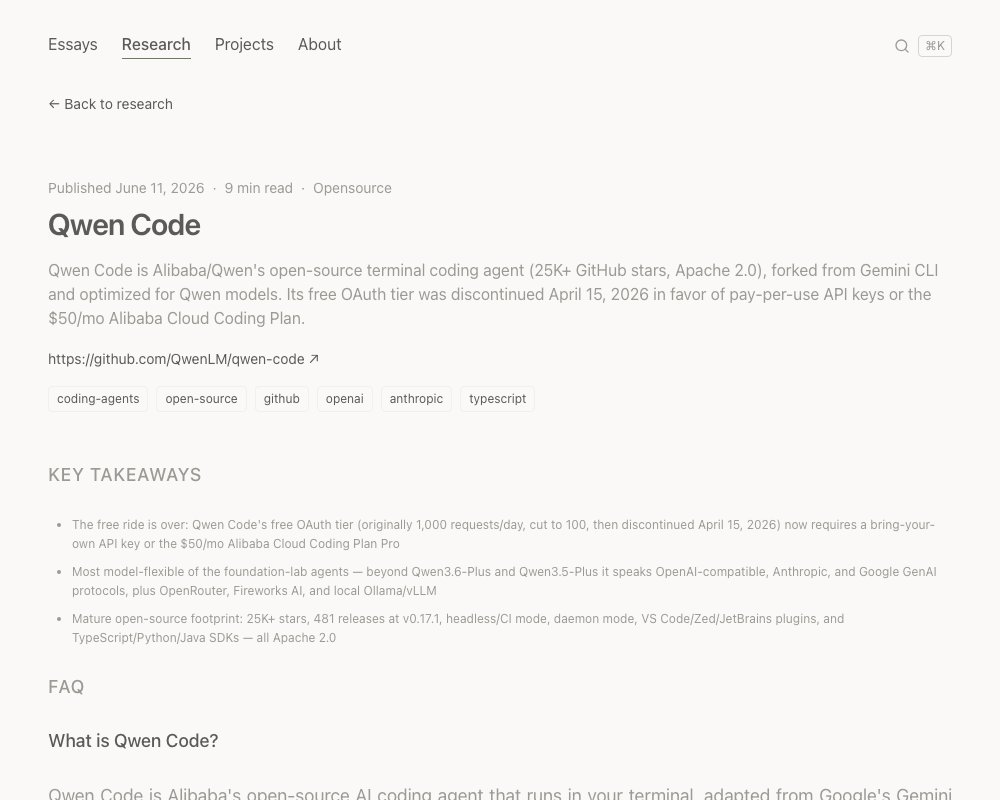 Qwen Code: опенсорсный терминальный AI-агент от Alibaba