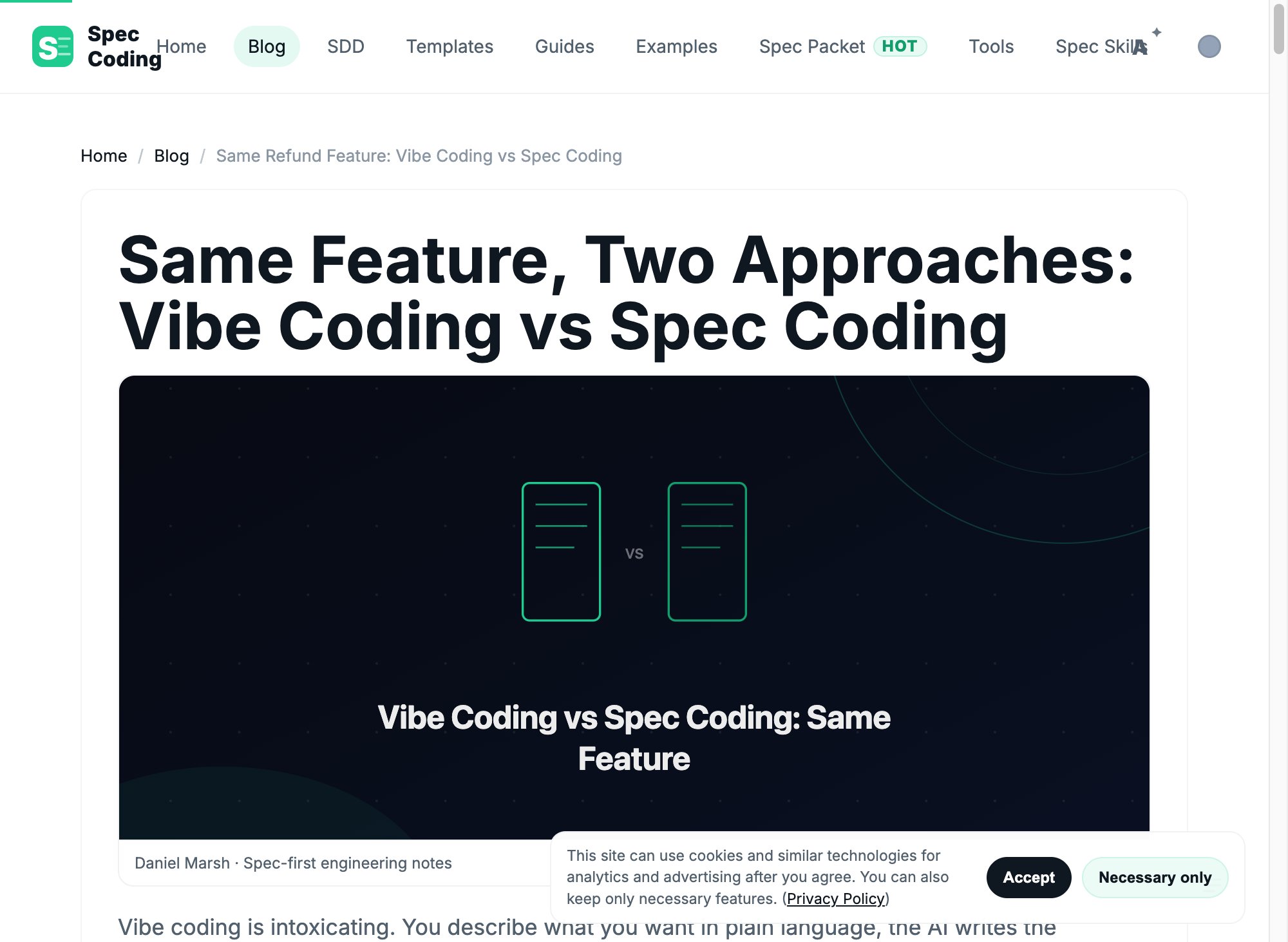 Vibe Coding vs Spec Coding: одна функция возврата — два подхода