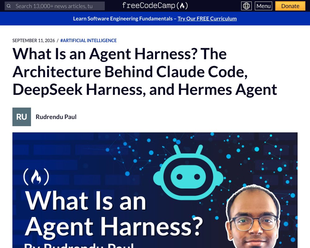 Что такое agent harness: архитектура Claude Code, DeepSeek Harness и Hermes Agent