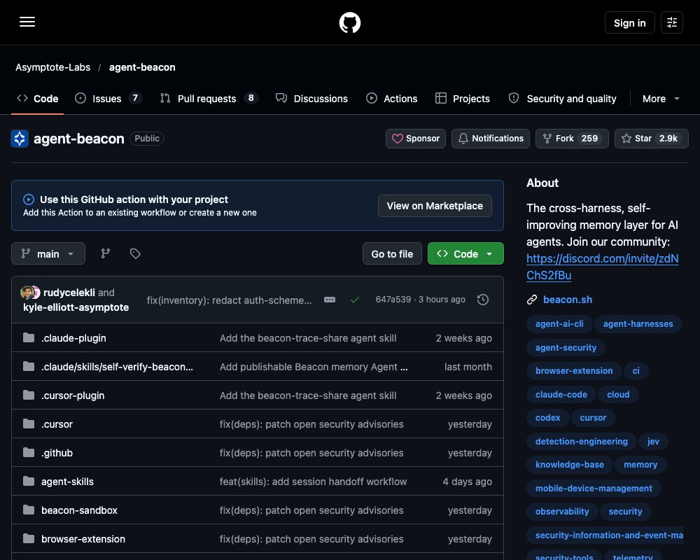 Beacon — самосовершенствующаяся память для AI-кодинг-агентов
