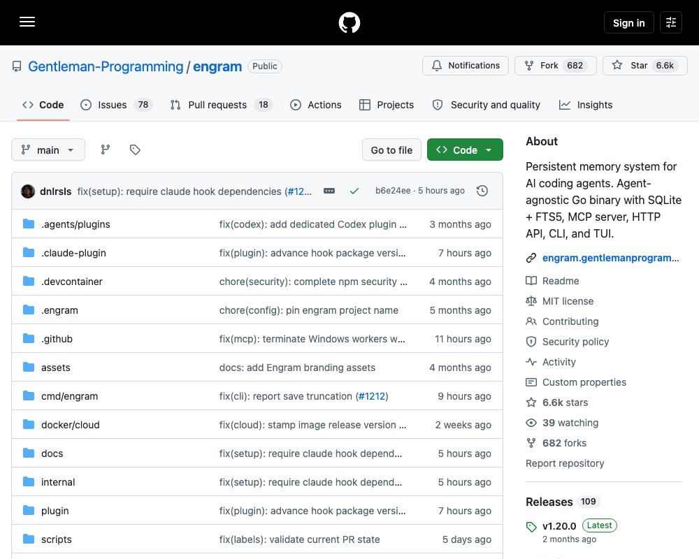 Engram — постоянная память для AI-кодинг-агентов