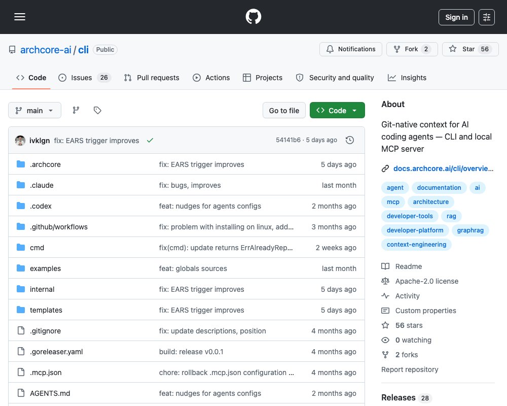 Archcore: git-нативный контекстный слой для AI-агентов