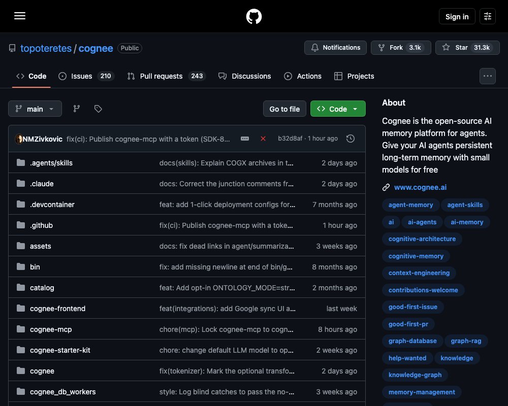 Cognee — открытая платформа долговременной памяти для AI-агентов