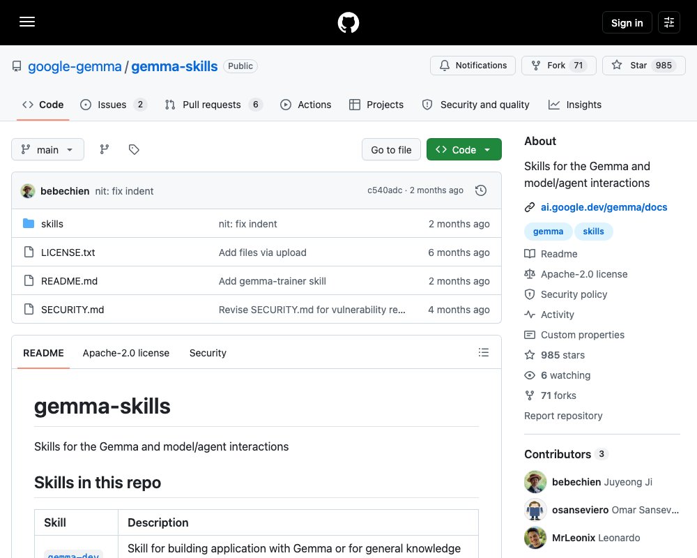 gemma-skills — скиллы для разработки и обучения с Gemma 4