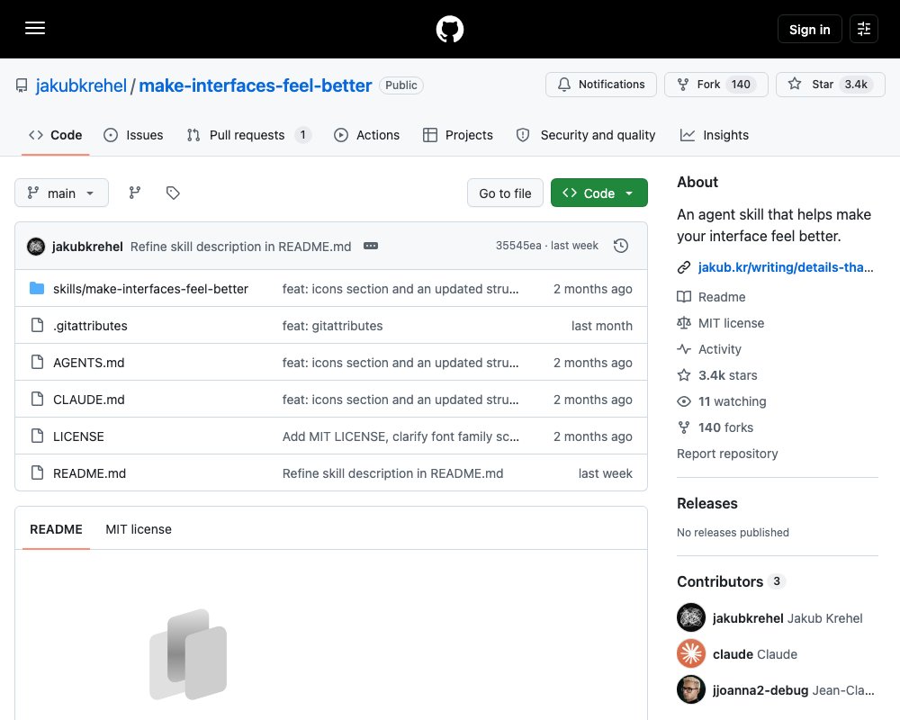 Make Interfaces Feel Better — скилл полировки интерфейсов для ИИ-агентов