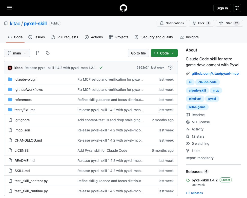 pyxel-skill: агентский навык для разработки ретро-игр на Pyxel с проверкой через MCP