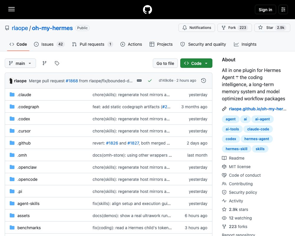 Oh My Hermes: 108 навыков и workflow для Hermes Agent
