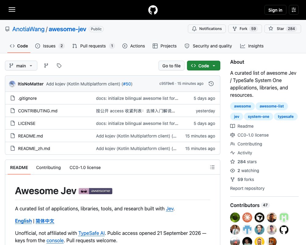 Awesome Jev: подборка инструментов TypeSafe System One