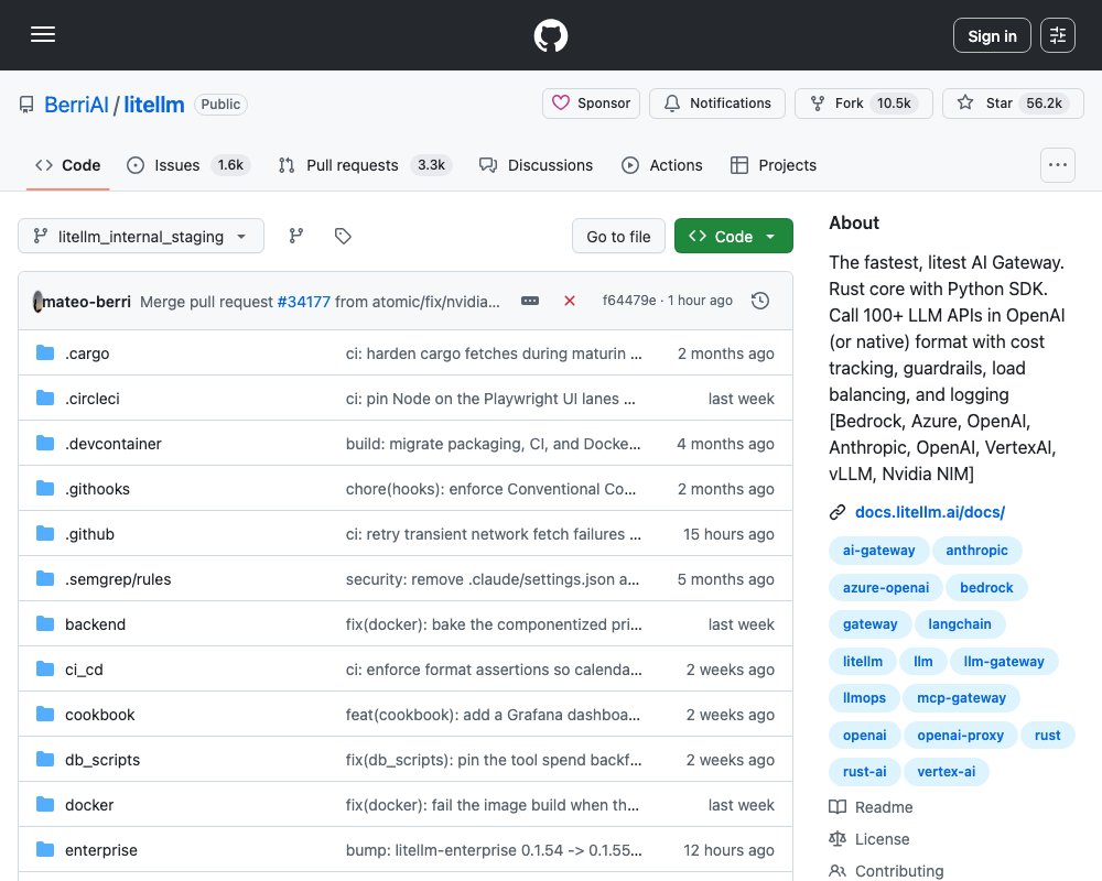 LiteLLM — открытый AI Gateway для 100+ LLM-провайдеров