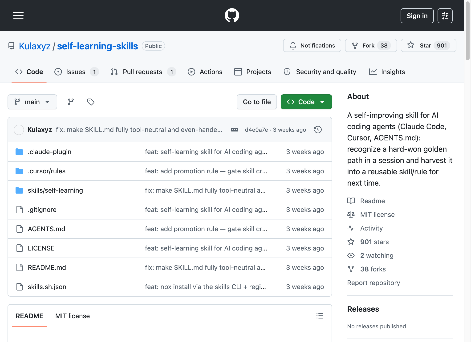 Self-Learning Skills — мета-скилл для AI-агентов: сохраняем hard-won знания между сессиями