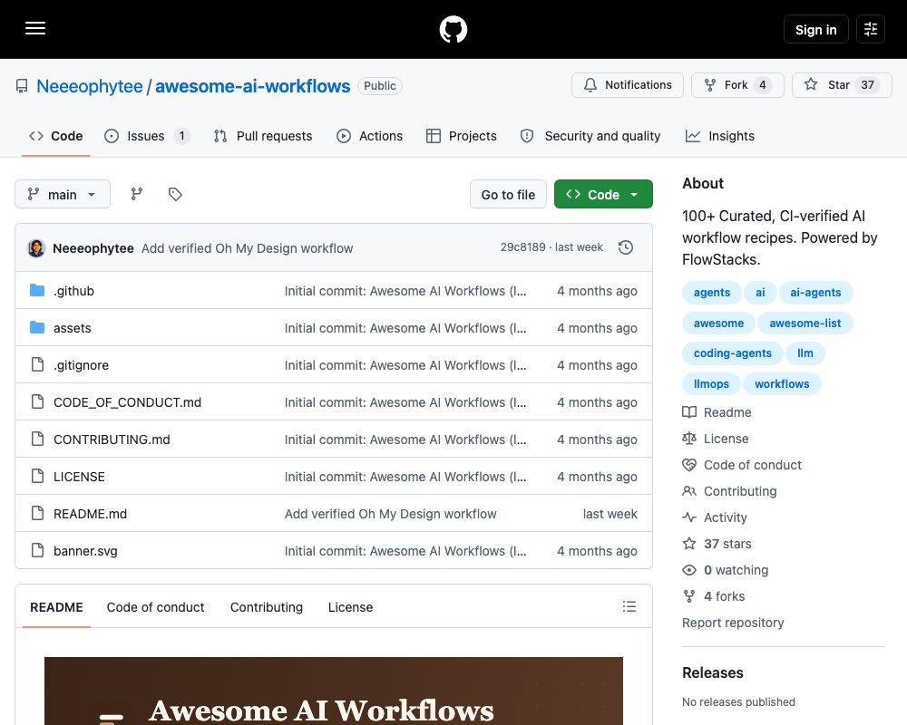 Awesome AI Workflows: 143 готовых сценариев работы с ИИ, которые проверяются в CI