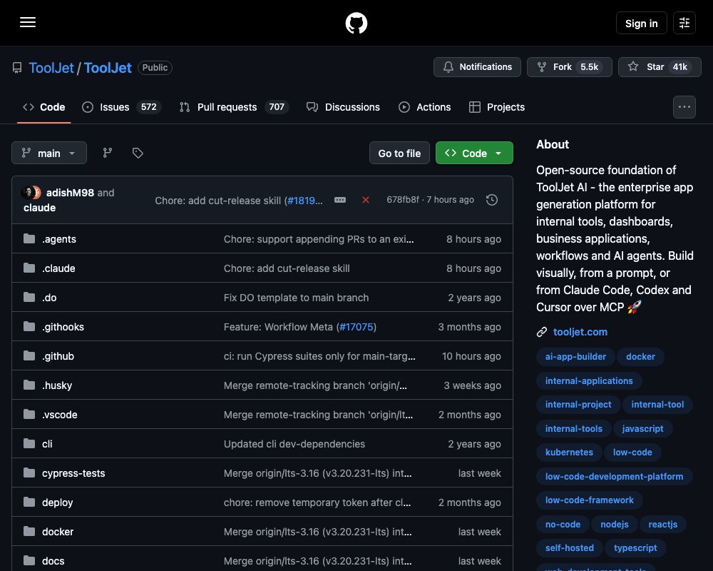 ToolJet — open-source low-code платформа для внутренних инструментов