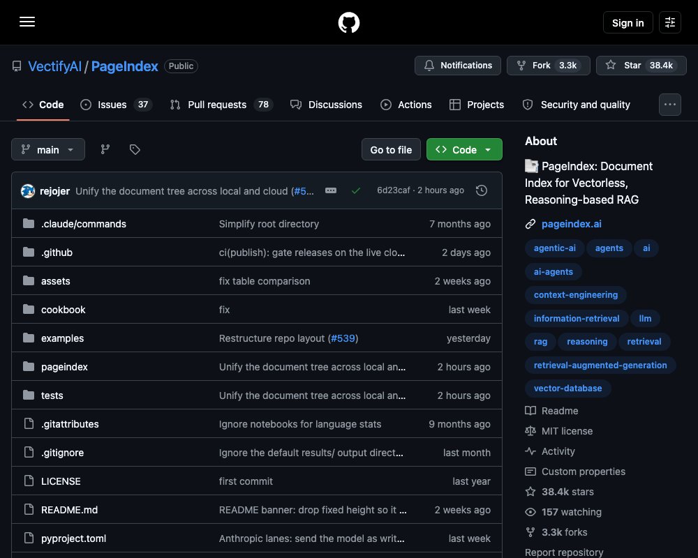PageIndex — RAG без векторных баз: поиск по документам через рассуждения LLM