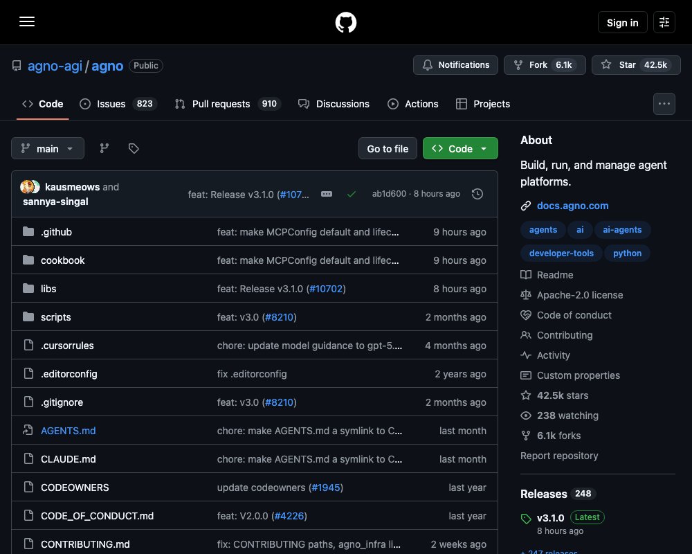 Agno — фреймворк и рантайм для агентных платформ на Python