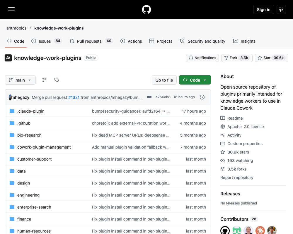 Knowledge Work Plugins — готовые плагины для Claude под разные роли