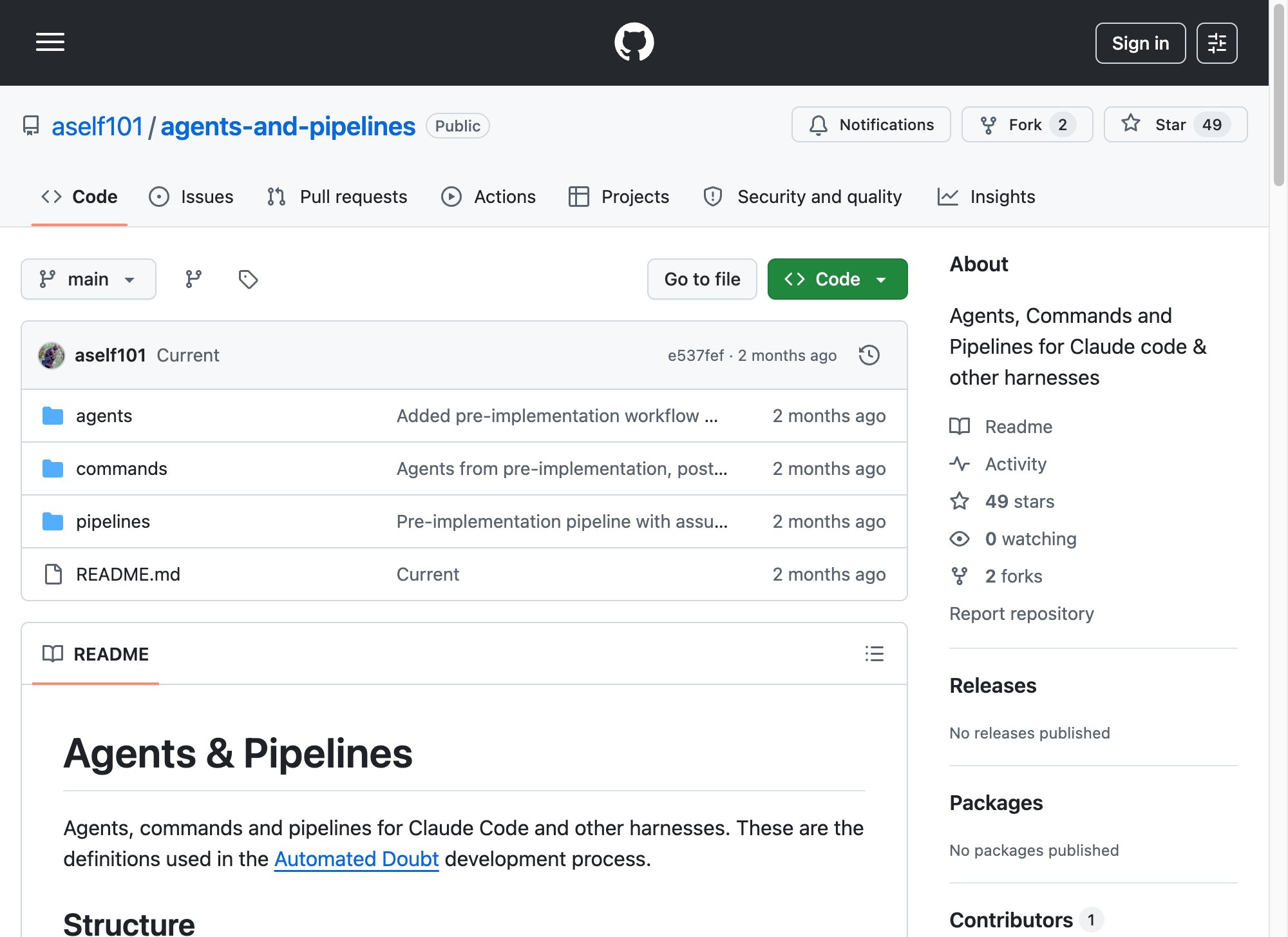 Agents & Pipelines — набор агентов и pipeline-воркфлоу для Claude Code