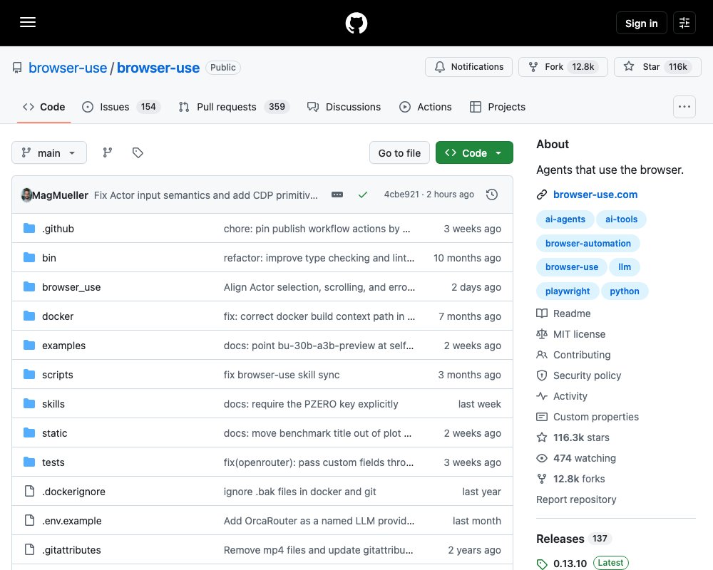 browser-use: LLM управляет браузером
