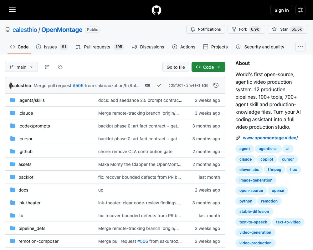 OpenMontage — агентная система видеопроизводства с открытым кодом
