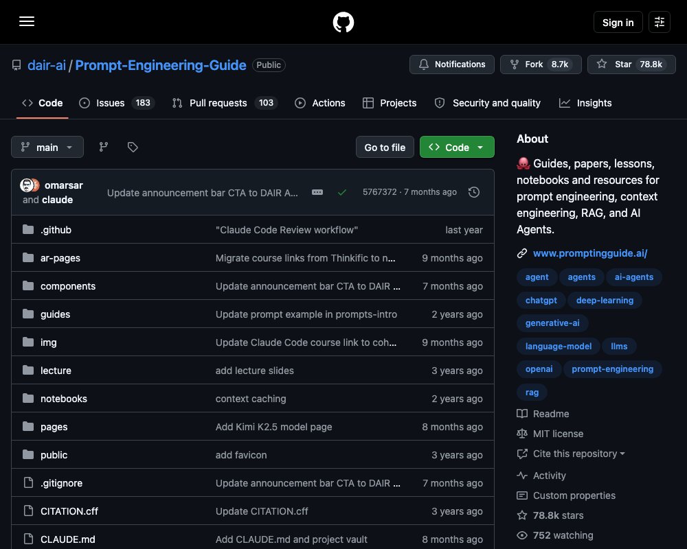 Prompt Engineering Guide — открытый учебник по промпт-инжинирингу