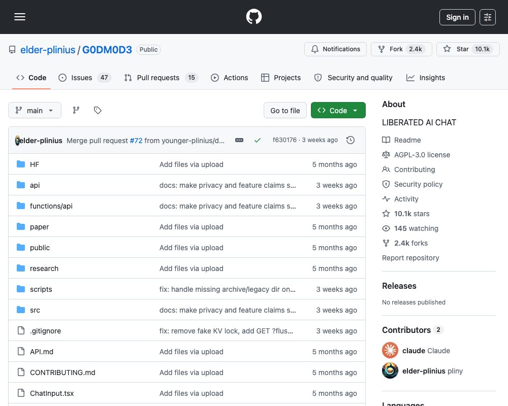 G0DM0D3 — open-source мультимодельный чат-интерфейс с red-teaming движком от Pliny the Prompter