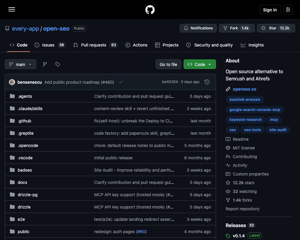 OpenSEO — open-source альтернатива Semrush и Ahrefs с MCP для AI-агентов