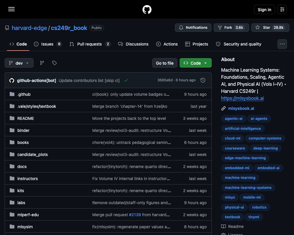 Machine Learning Systems — открытый учебник по ML-системам от Гарварда