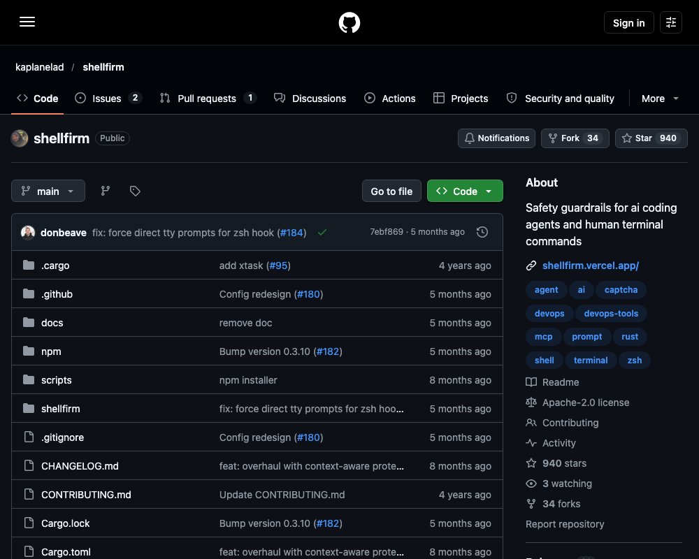 shellfirm — защита терминала от опасных команд