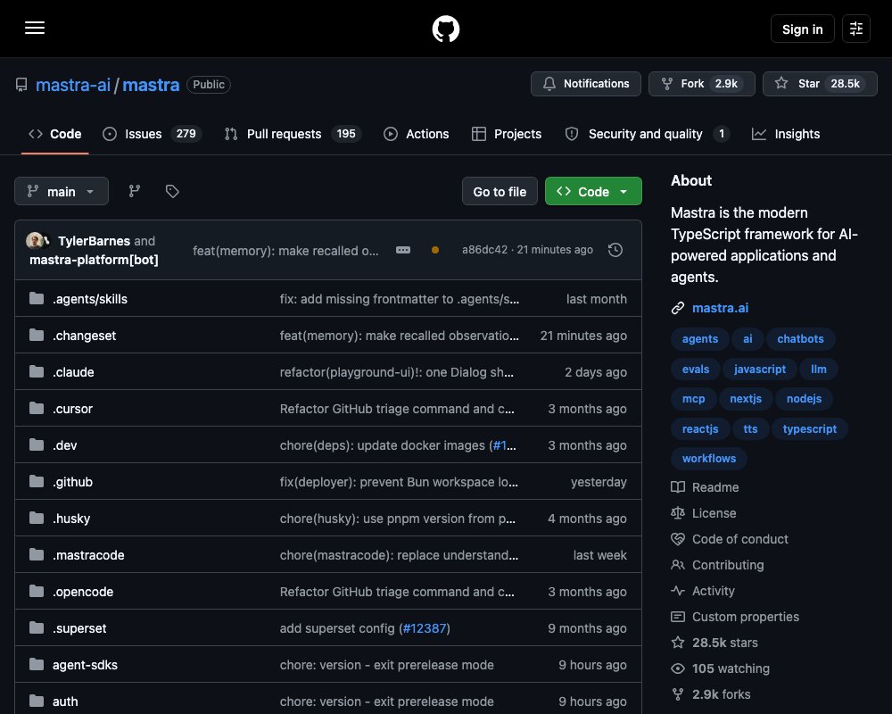Mastra — фреймворк для AI-агентов на TypeScript