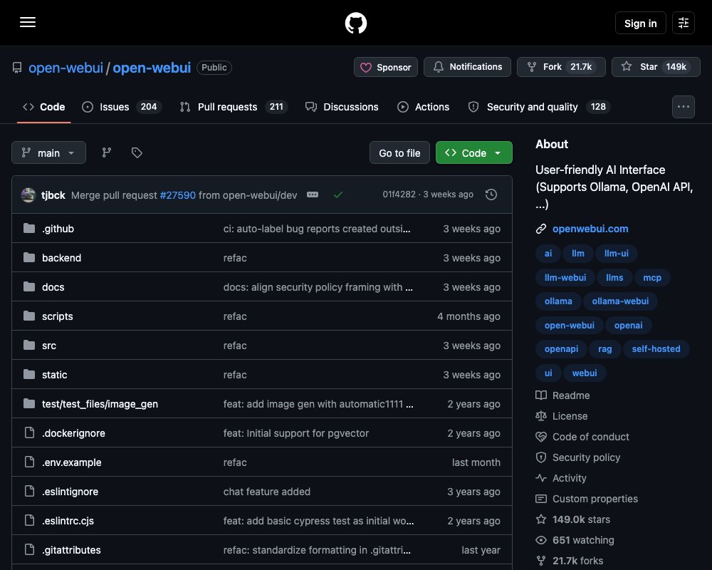 Open WebUI — self-hosted AI-платформа для LLM: Ollama, OpenAI API, RAG и MCP