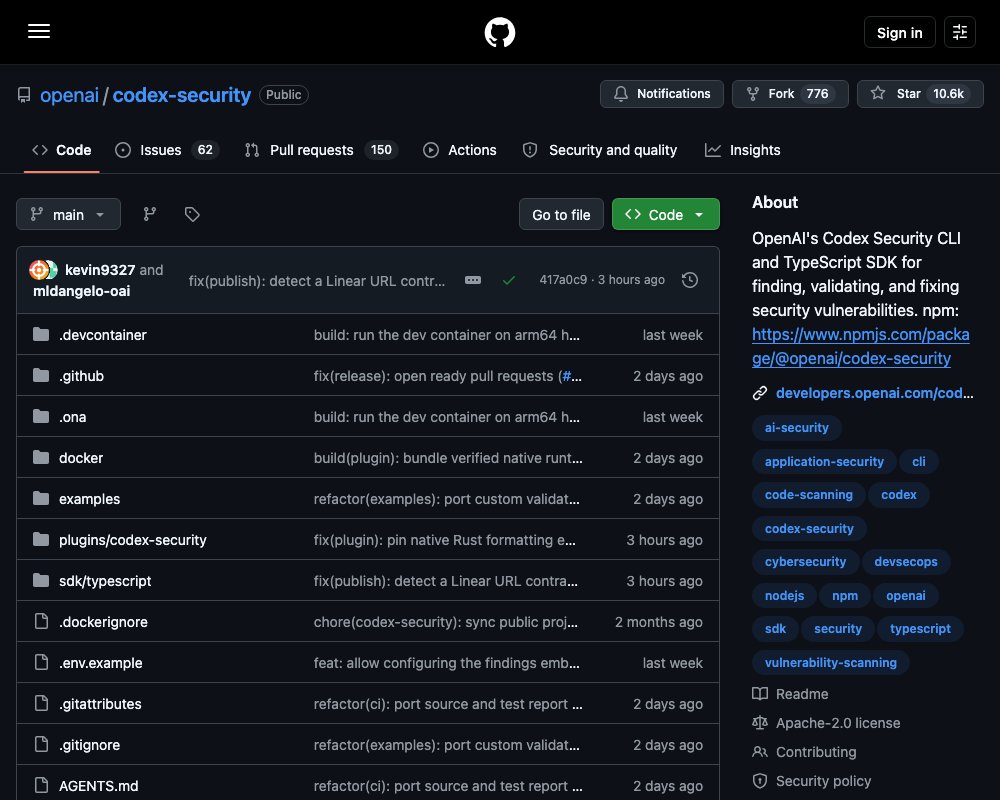 Codex Security — CLI и TypeScript SDK от OpenAI для поиска, проверки и исправления уязвимостей в коде