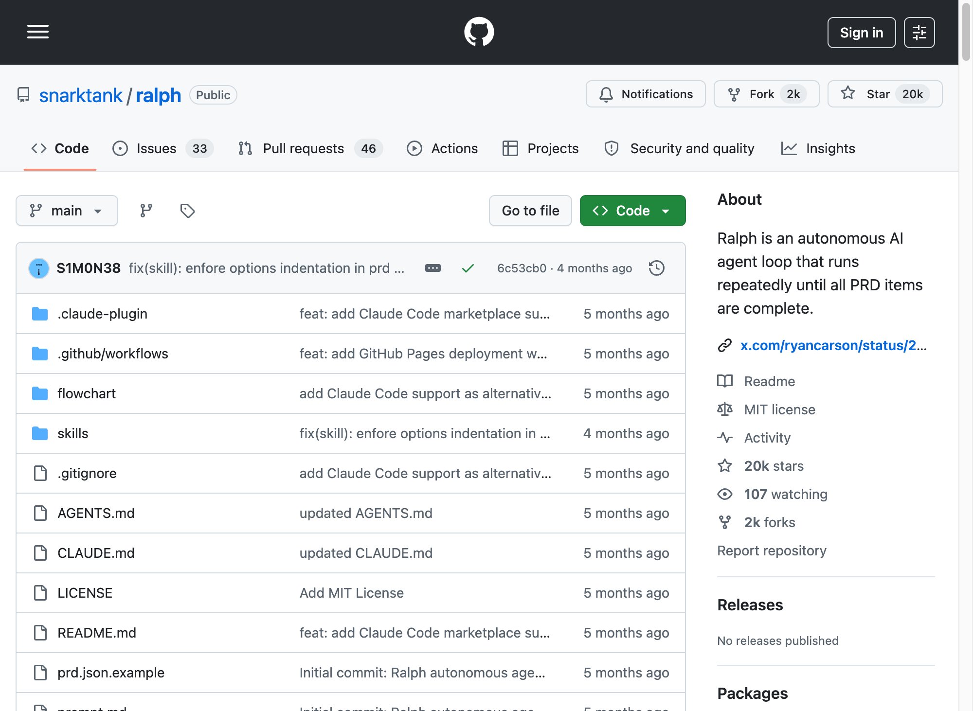 Ralph — автономный цикл AI-агента для выполнения PRD